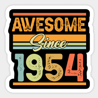 Awesome Since 1954 70th Birthday 70 Years Old Bday Sticker